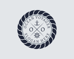 Marine Navy Sailing Rope logo design