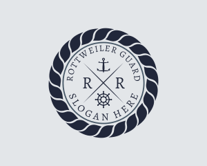 Marine Navy Sailing Rope logo design