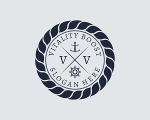 Modern - Marine Navy Sailing Rope logo design