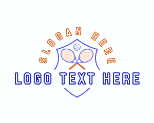 Badge - Tennis Sports Shield logo design