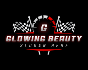 Automotive Racing Flag Logo