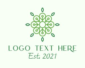 Organic Products - Nature Spring Pattern logo design