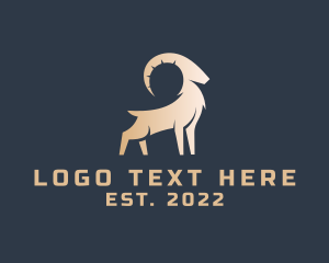 Hunting - Wild Alpine Ibex logo design