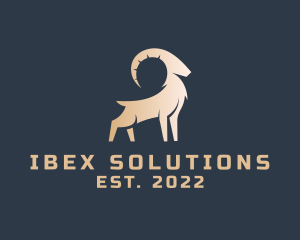 Wild Alpine Ibex logo design