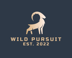 Hunt - Wild Alpine Ibex logo design