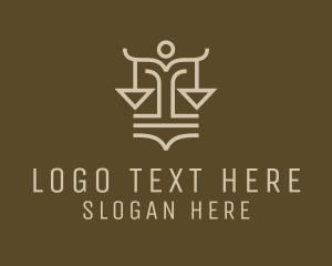 Brown - Legal Law Firm Scale logo design