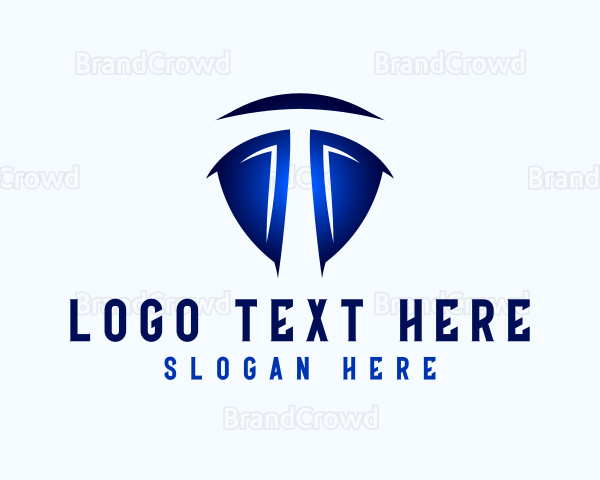 Warrior Shield Letter T Logo