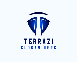 Warrior Shield Letter T logo design