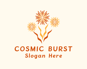 Confetti Fireworks Burst logo design