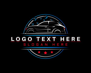 Sedan - Car Wash Cleaning Garage logo design
