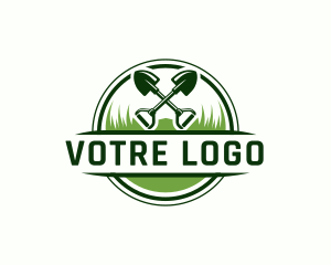 Grass - Grass Shovel Gardening logo design