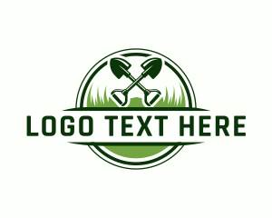 Grass - Grass Shovel Gardening logo design