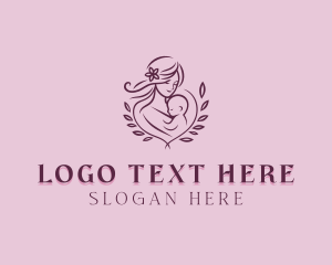 Maternity - Mom Baby Postpartum logo design