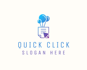 Click - Balloon Document Click logo design