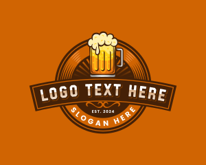 Wine - Craft Beer Pub Brewery logo design