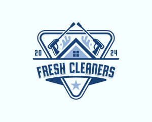 Pressure Washing Gutter Cleaner logo design