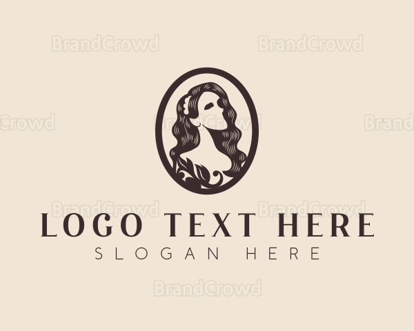 Woman Hair Portrait Logo