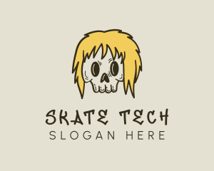 Blonde Skull Streetwear logo design