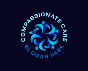 Caring - People Community Foundation logo design