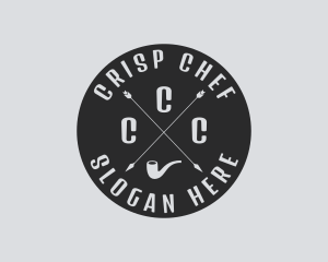 Hipster Smoking Pipe logo design