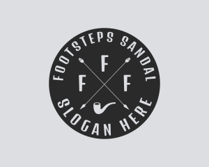 Hipster Smoking Pipe logo design