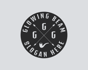 Hipster Smoking Pipe logo design