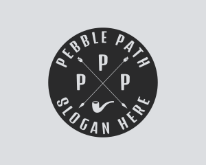 Hipster Smoking Pipe logo design