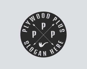 Hipster Smoking Pipe logo design