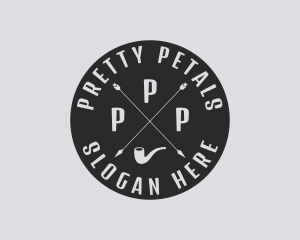 Hipster Smoking Pipe logo design