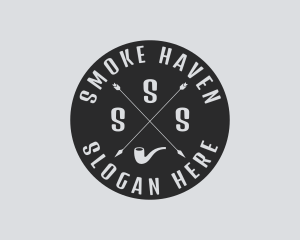 Tobacco - Hipster Smoking Pipe logo design