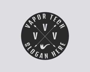 Vapor - Hipster Smoking Pipe logo design