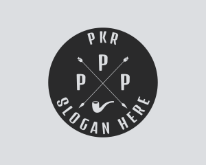 Hipster Smoking Pipe logo design