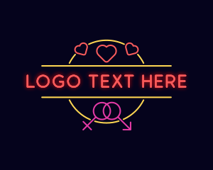 Sexy - Erotic Neon Sex Shop logo design