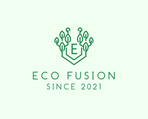 Eco Technology Tree logo design