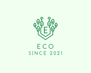 Eco Technology Tree logo design