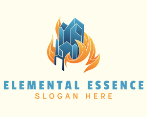 Element - Flame Glacier Element logo design