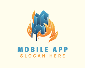 Hot - Flame Glacier Element logo design