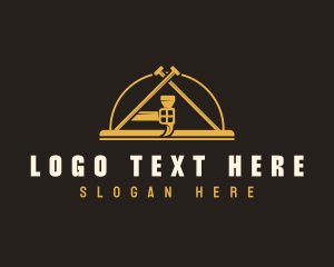 Construction - Hammer Carpentry  Builder logo design