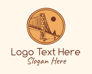 Ca - Minimalist Bridge Landmark logo design