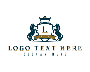 Luxury Crest Horse Logo