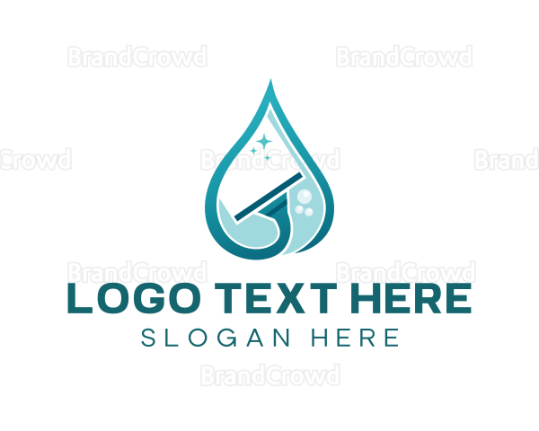 Squeegee Wiper Cleaning Logo