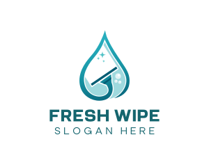 Wipe - Squeegee Wiper Cleaning logo design