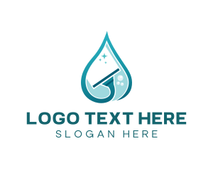 Cleaning Services - Squeegee Wiper Cleaning logo design