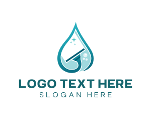 Squeegee Wiper Cleaning Logo