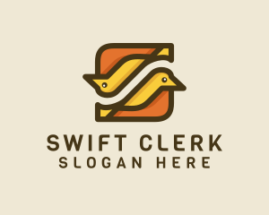 Twin Birds Tile logo design