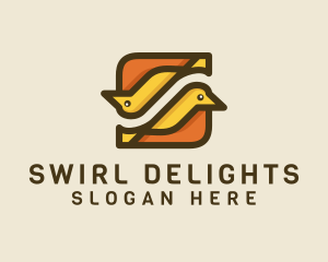 Twin Birds Tile logo design