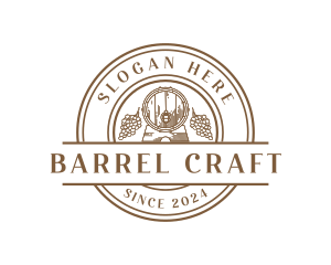 Barrel - Grape Wine Barrel logo design