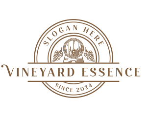 Grape Wine Barrel logo design