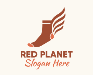 Red Sock Wing logo design