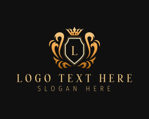 Decor - Elegant Shield Crown Royalty logo design